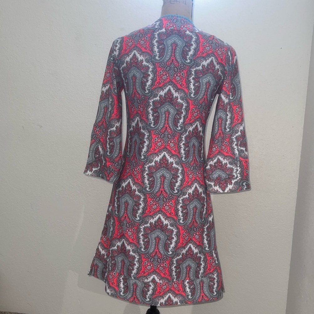 Bo & Nic dress swim tunic Patterned knit 3/4 sleeve knee length - Picture 2 of 13